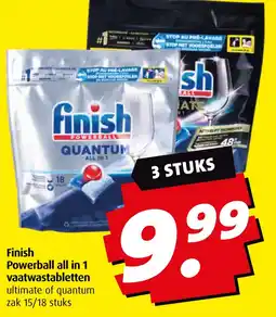 Boni Finish Powerball all in 1 vaatwastabletten aanbieding