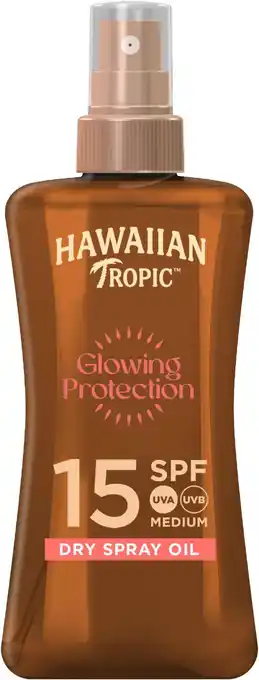 Amazon HAWAIIAN Tropic COCONUT & GUAVA droge olie SPF15 spray 200 ml aanbieding
