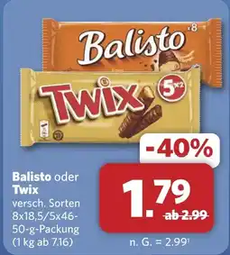 Combi Balisto oder Twix aanbieding