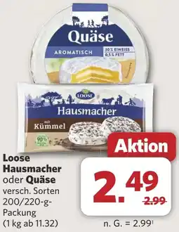 Combi Loose Hausmacher oder Quäse aanbieding