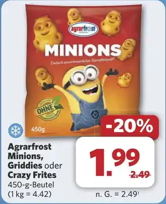 Combi Agrarfrost Minions, Griddies oder Crazy Frites aanbieding