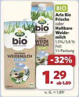 Combi Arla Bio Frische oder Haltbare Weide- milch aanbieding