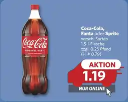 Combi Coca-Cola, Fanta oder Sprite aanbieding
