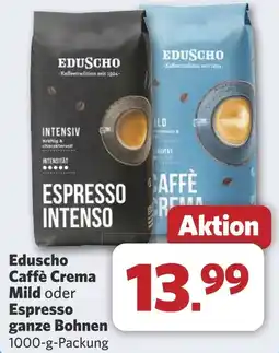 Combi Eduscho Caffè Crema Mild oder Espresso ganze Bohnen aanbieding