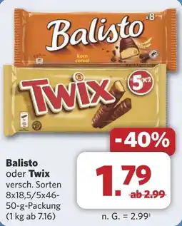 Combi Balisto oder Twix aanbieding