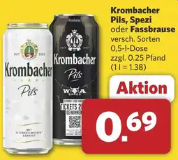Combi Krombacher Pils, Spezi oder Fassbrause aanbieding