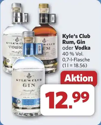 Combi Kyle's Club Rum, Gin oder Vodka aanbieding