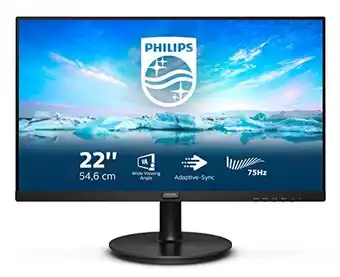 Amazon Philips V Line 222V8LA/00 computer monitor 54,6 cm (21.5) 1920 x 1080 Pixels Full HD LCD Zwart aanbieding