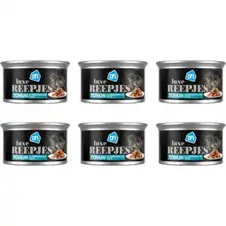 Albert Heijn AH Luxe tonijnreepjes in saus 6-pack aanbieding