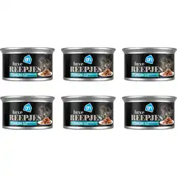 Albert Heijn AH Luxe tonijnreepjes in saus 6-pack aanbieding