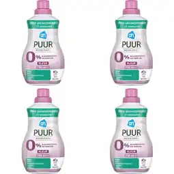 Albert Heijn AH Puur vloeibaar wasmiddel kleur 4-pack aanbieding