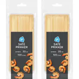 Albert Heijn AH Sateprikkers bamboe 20cm 2-pack aanbieding