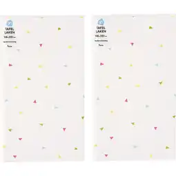 Albert Heijn AH Tafellaken driehoekjes 138x220cm 2-pack aanbieding