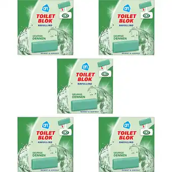 Albert Heijn AH Toiletblok dennen navulling 5-pack aanbieding