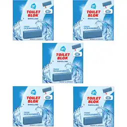 Albert Heijn AH Toiletblok oceaanbries navulling 5-pack aanbieding
