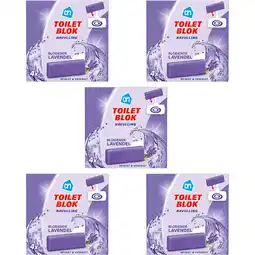 Albert Heijn AH Toiletblok lavendel navulling 5-pack aanbieding