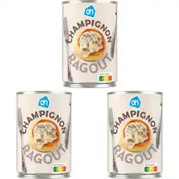 Albert Heijn AH Champignon ragout 3-pack aanbieding