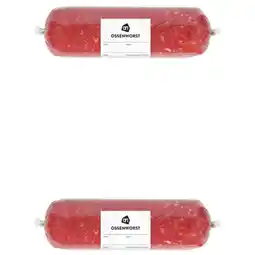 Albert Heijn AH Ossenworst 2-pack aanbieding