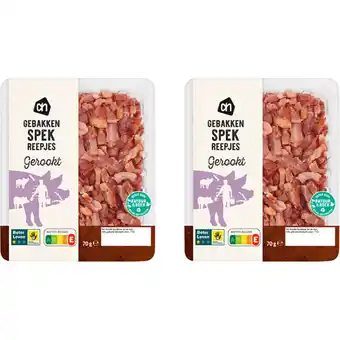 Albert Heijn AH Uitgebakken spekreepjes 2-pack aanbieding