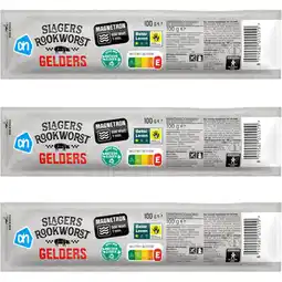 Albert Heijn AH Slagersrookworst Gelders 3-pack aanbieding