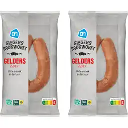 Albert Heijn AH Slagersrookworst Gelders 2-pack aanbieding