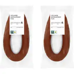 Albert Heijn AH Veluwse rookworst fijn 2-pack aanbieding