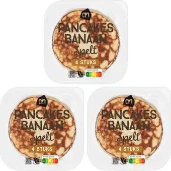 Albert Heijn AH Banaan spelt pancakes 3-pack aanbieding