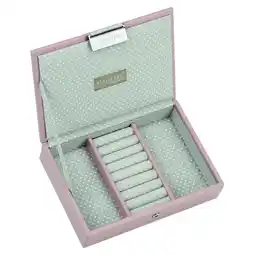 Douglas Stackers Mini Lidded Soft Pink & Grey Polka aanbieding