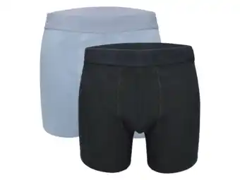 Lidl MEXX 2 Heren boxers (Zwart/grijs, XXL) aanbieding