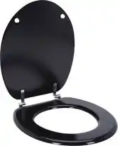 Bol.com Toiletbril MDF 18 inch zwart zwart aanbieding