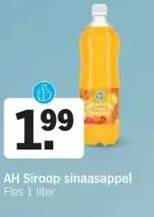Albert Heijn AH Siroop sinaasappel aanbieding