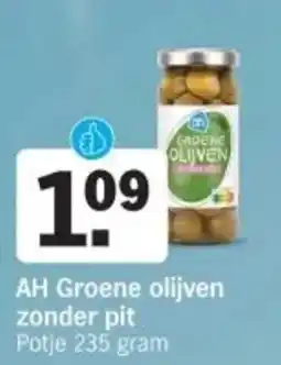 Albert Heijn AH Groene olijven zonder pit aanbieding