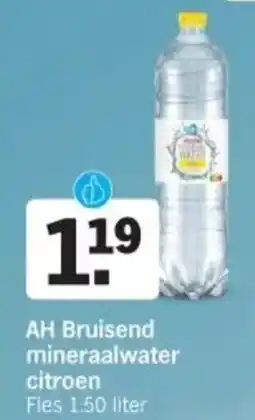 Albert Heijn AH Bruisend mineraalwater citroen aanbieding