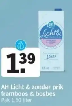 Albert Heijn AH Licht & zonder prik framboos & bosbes aanbieding