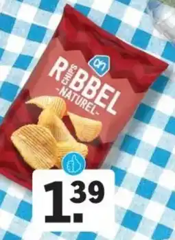 Albert Heijn Ribbel chips naturel aanbieding