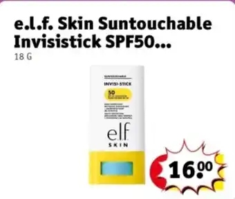 Kruidvat e.l.f. Skin Suntouchable Invisistick SPF50 aanbieding