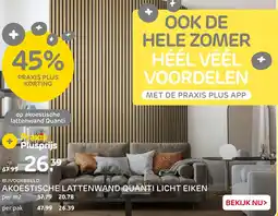 Praxis Akoestische lattenwand quanti licht eiken aanbieding