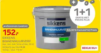 Praxis Sikkens binnenmuurverf aanbieding