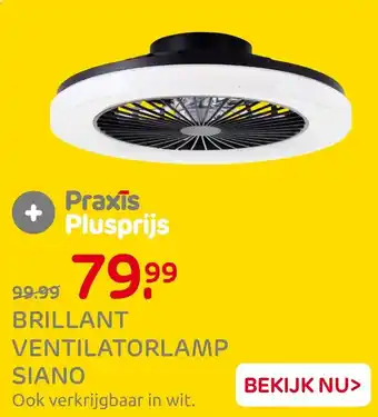 Praxis Brillant Ventilatorlamp Siano aanbieding