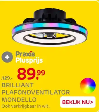 Praxis Brilliant Plafondventilator Mondello aanbieding