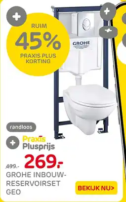 Praxis Grohe inbouw reservoirset geo aanbieding
