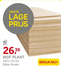 Praxis MDF Plaat aanbieding