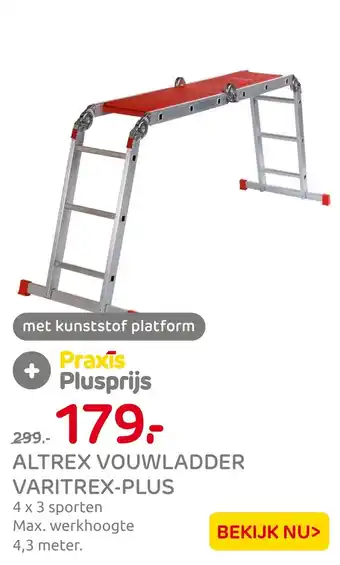 Praxis Altrex vouwladder varitrex plus aanbieding