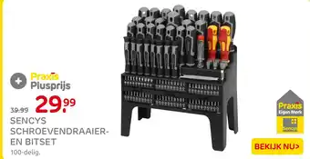 Praxis Sencys schroevendraaier en bitset aanbieding