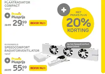 Praxis Speedcomfort radiatorventilator aanbieding