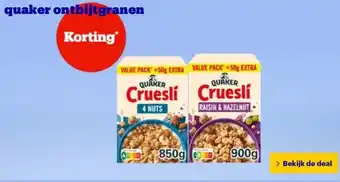 Bol.com quaker ontbijtgranen aanbieding