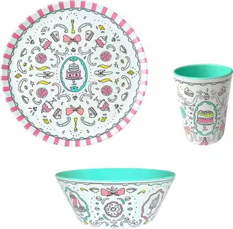 Bol.com Jill - Serviesset 3-delig - Turquoise - Melamine aanbieding