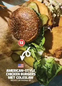 Albert Heijn American style chicken burgers met coleslaw aanbieding