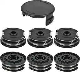 Amazon Flaveano Draadspoelen voor Parkside Grastrimmer, 6 Spoelen en 1 Deksel aanbieding