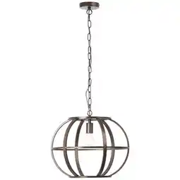 Praxis Brilliant hanglamp Basia zwart Ø48cm E27 aanbieding